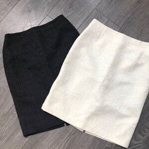 Elegant Black and White Pencil Skirt Set